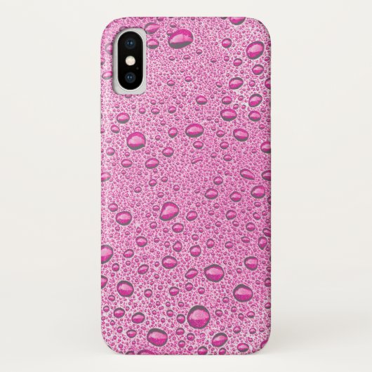 Coques Case-Mate iPhone gouttelettes d'eau roses chaudes (Dos)