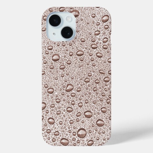 Coques Case-Mate iPhone gouttelettes d'eau Sepia (Verso)