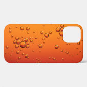 Coques Case-Mate iPhone gouttelettes d'eau sur la surface orange (Verso (horizontal))