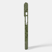 Coques Case-Mate iPhone Gouttelettes d'eau vert olive (Verso / Gauche)