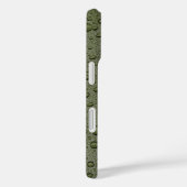 Coques Case-Mate iPhone Gouttelettes d'eau vert olive (Verso / Droite)