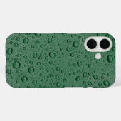 Coques Case-Mate iPhone Gouttelettes d'eau verte (Verso (horizontal))