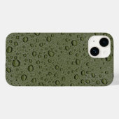 Coques Case-Mate iPhone gouttelettes d'eau verte d'olive (Verso (horizontal))