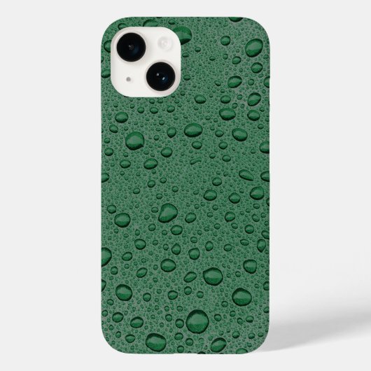 Coques Case-Mate iPhone gouttelettes d'eau vertes (Verso)