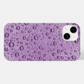 Coques Case-Mate iPhone gouttelettes d'eau violette (Verso (horizontal))