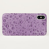 Coques Case-Mate iPhone gouttelettes d'eau violette (Dos (Horizontal))