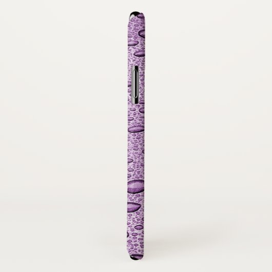 Coques Case-Mate iPhone gouttelettes d'eau violette (Dos/Droite)
