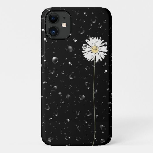 Coques Case-Mate iPhone gouttes de pluie sur marguerite blanche (Dos)