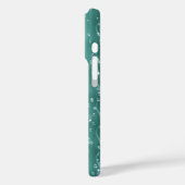 Coques Case-Mate iPhone Gouttes de pluie sur métal vert (Verso / Gauche)