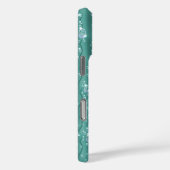 Coques Case-Mate iPhone Gouttes de pluie sur métal vert (Verso / Droite)