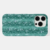 Coques Case-Mate iPhone Gouttes de pluie sur métal vert (Verso (horizontal))