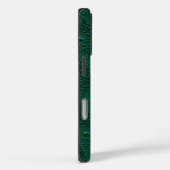 Coques Case-Mate iPhone Gouttes d'eau sur métal vert (Verso / Droite)