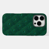 Coques Case-Mate iPhone Gouttes d'eau sur métal vert (Verso (horizontal))