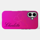Coques Case-Mate iPhone Grace dans une ligne : Papillon Silhouette (Verso (horizontal))