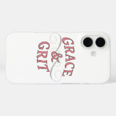 Coques Case-Mate iPhone Grace & Gris en rose et gris (Verso (horizontal))