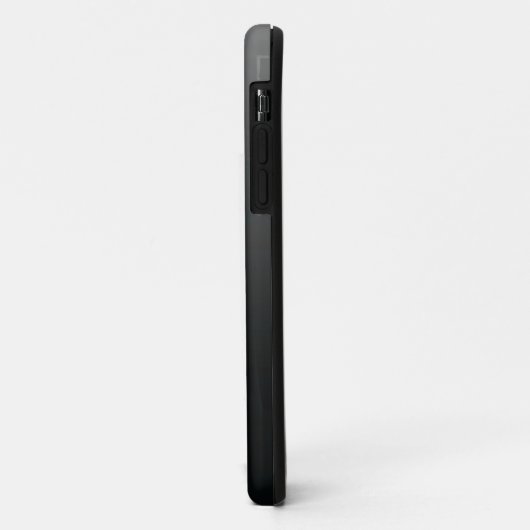 Coques Case-Mate iPhone Gradient gris noir Initiales simples Monogrammes s (Dos/Gauche)