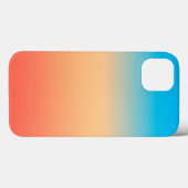 Coques Case-Mate iPhone Gradient ombre corail blush beige bleu doux (Verso (horizontal))