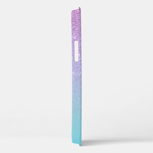 Coques Case-Mate iPhone Gradient Ombre de Parties scintillant bleu violet  (Verso / Droite)
