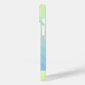 Coques Case-Mate iPhone Gradient Ombre jaune bleu-vert personnalisé (Verso / Gauche)
