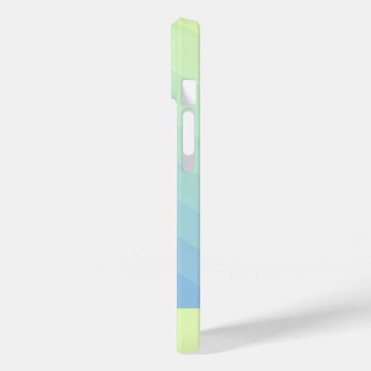 Coques Case-Mate iPhone Gradient Ombre jaune bleu-vert personnalisé (Verso / Gauche)