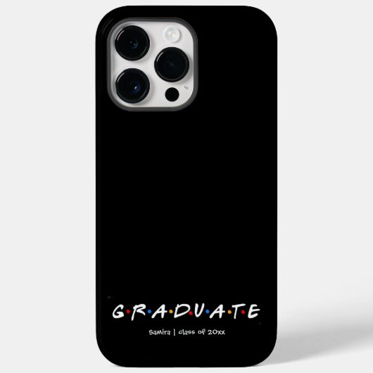 Coques Case-Mate iPhone Gradué personnalisé noir et blanc simple (Verso)