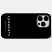 Coques Case-Mate iPhone Gradué personnalisé noir et blanc simple (Verso (horizontal))