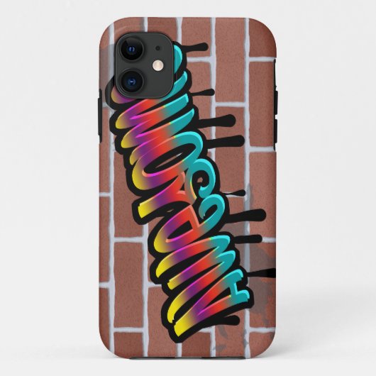 Coques Case-Mate iPhone graffiti art génial sur mur de briques (Dos)