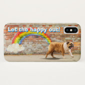 Coques Case-Mate iPhone Graffiti de chien et d'arc-en-ciel (Dos (Horizontal))