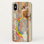Coques Case-Mate iPhone Graffiti de chien et d'arc-en-ciel (Dos)