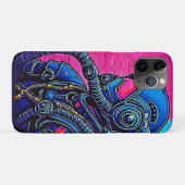 Coques Case-Mate iPhone Graffiti muraux masqués en néon (Dos (Horizontal))