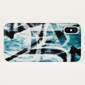 Coques Case-Mate iPhone Graffiti noir et bleu Abstrait (Dos (Horizontal))
