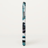 Coques Case-Mate iPhone Graffiti noir et bleu Abstrait (Dos/Droite)