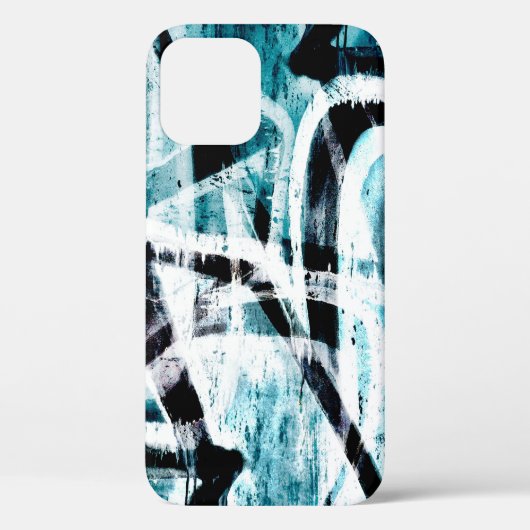 Coques Case-Mate iPhone Graffiti noir et bleu Abstrait Coque-Mate iPhone (Verso)