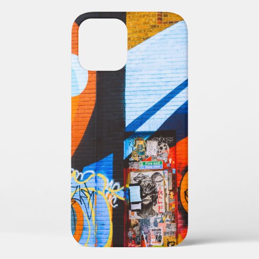 Coques Case-Mate iPhone Graffiti orange et bleu (Verso)