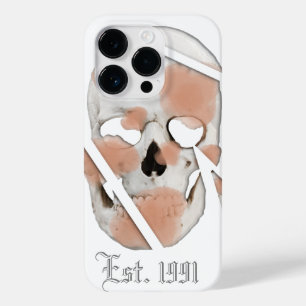 Coque Pour iPhone 14 Pro Graffiti rose du crâne de Mikitiez