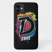 Coques Case-Mate iPhone Graffiti Style Lettre "D" Monogramme personnalisab (Dos)