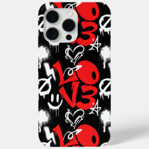 Coque iPhone 15 Pro Max grafitti LOVE B. Black BG