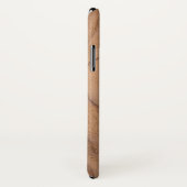 Coques Case-Mate iPhone Grain de bois Brown clair Nom personnalisé (Dos/Droite)