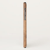 Coques Case-Mate iPhone Grain de bois Brown clair Nom personnalisé (Dos/Gauche)