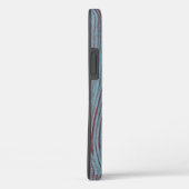 Coques Case-Mate iPhone Grain de bois vert et rouge pastel (Verso / Droite)