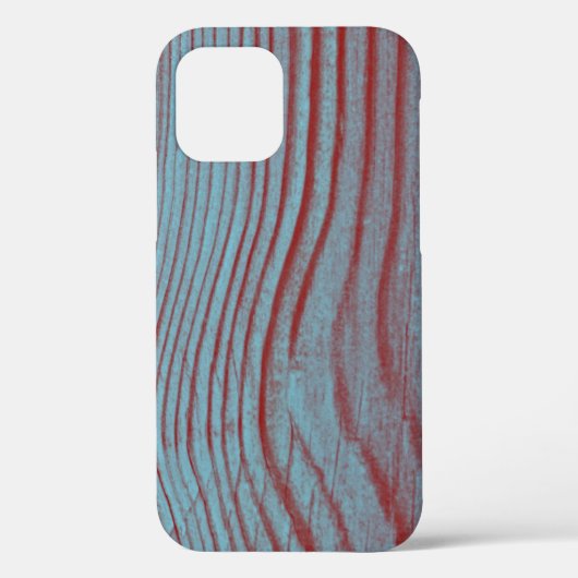Coques Case-Mate iPhone Grain de bois vert et rouge pastel (Verso)