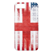 Grain en bois américain et Paintstrokes du drapeau