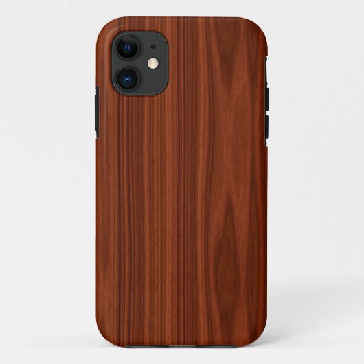 Coques Case-Mate iPhone Grain en bois brun-rougeâtre (Dos)
