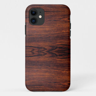 Case-Mate iPhone Case Graine de bois foncé en acajou   motif en bois bru