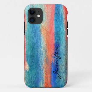 Etui iPhone Case-Mate Grains en bois Vintage Abstrait coloré #3