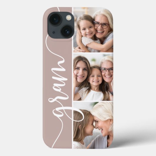 Coques Case-Mate iPhone Gram Script Grandma Photo Collage (Verso)