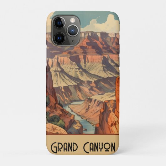 Coques Case-Mate iPhone Grand Canyon Retro Design de voyage (Dos)