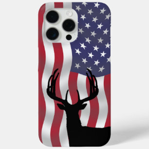 Coque iPhone 15 Pro Max Grand Cerf Tourné Patriotique