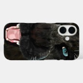 Coques Case-Mate iPhone Grand Chat Panther Noir (Verso (horizontal))