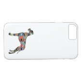 Coques Case-Mate iPhone Grand Chien Danse Géométrique Silhouette Plaid (Dos (Horizontal))
